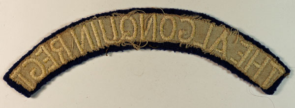 THE ALGONQUIN REGT. WW2 Canadian Embroidered Shoulder Title Badge ...