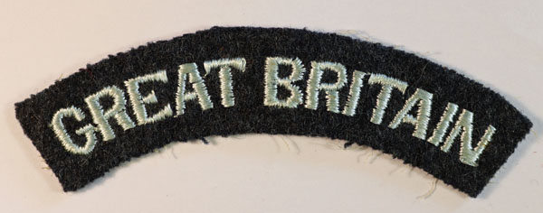 GREAT BRITAIN – R.A.F. WW2 Embroidered Nationality Shoulder Title Badge ...