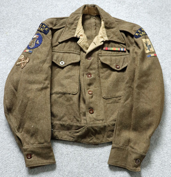 R.E.M.E./S.E.A.C., CHINDITS, BRITISH FORCES SIAM WW2 Battledress Blouse ...